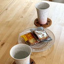 FLOWER CRYSTAL (WHITE & RED) FREE CUP (2 PIECE SET), Kyoto Ware, Kiyomizu Ware