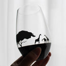 SUNSET IN SAVANNAH GIRAFFE, Glass, Mino Ware
