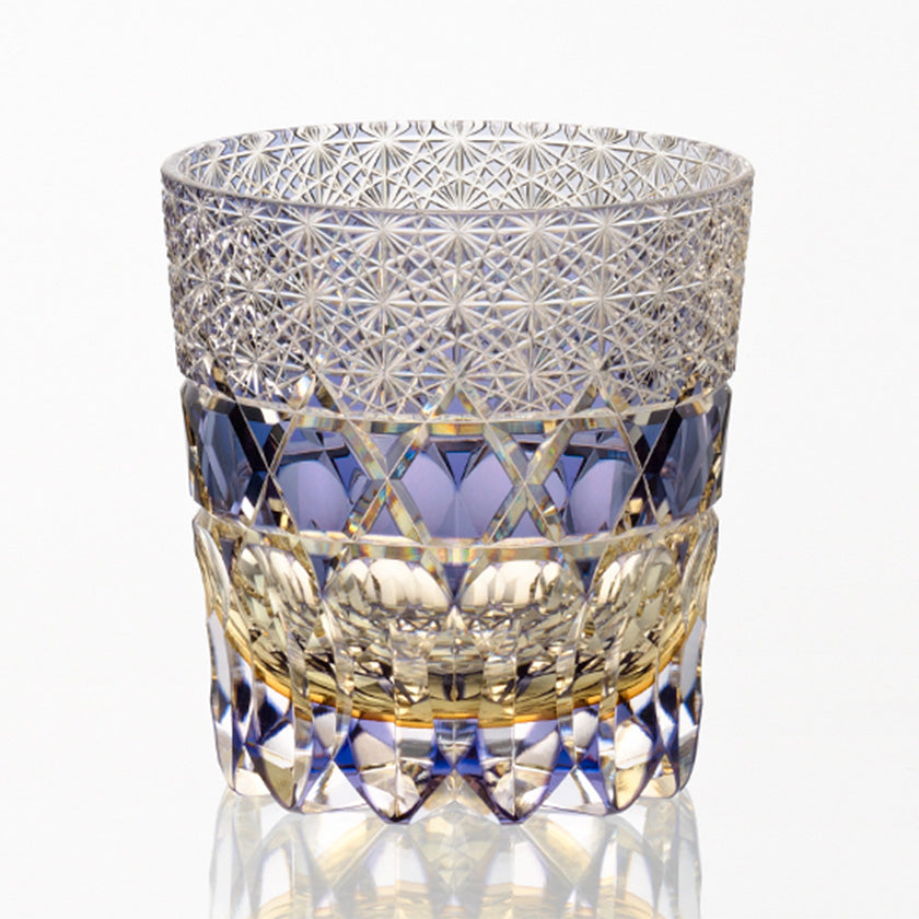 ROCK GLASS] WHISKEY GLASS KASANEIROME SHIHOU BY TOMOKAZU