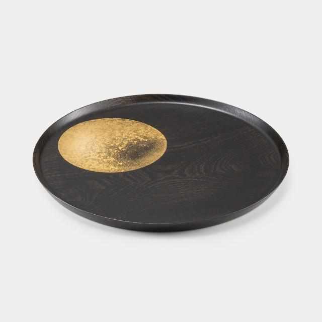 OBOROTSUKI OBON / TRAY 300 (LACQUER), Tray, Kanazawa Gold Leaf