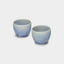 陶葊 花結晶 (銀藤) 丸ぐい呑み (1個)【京焼-清水焼】