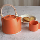 VOYAGE ORENGE ROUSSI TEA POT & TEACUPS 3-PIECE SET, Japanese Tea Set, Mino Ware