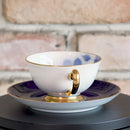 100TH ANNIVERSARY BLUE ROSE CUP & SAUCER, Coffee Cup, Tea Cup, Porcelain