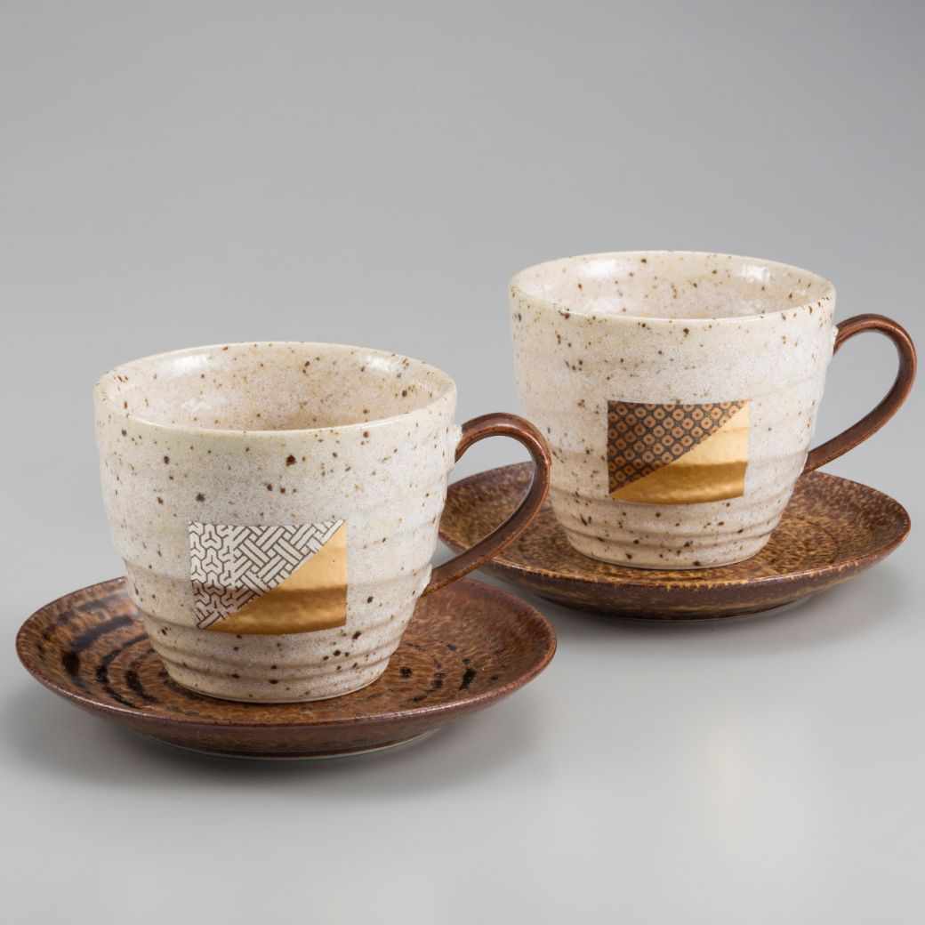 箔一 コーヒーカップ&ソーサー 2ヶセット【金沢箔】 ｜ARTISAN