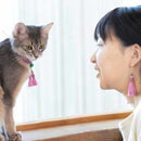 CAT NECKLACE & EARRINGS SET HEIAN, Pet Supply, Kyoto buddhist beads
