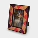 WOOD PHOTO FRAME (ORANGE & PINK), Picture Frame, Edo Art Dolls
