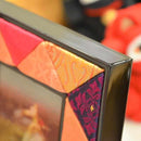 WOOD PHOTO FRAME (ORANGE & PINK), Picture Frame, Edo Art Dolls