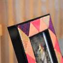 WOOD PHOTO FRAME (ORANGE & PINK), Picture Frame, Edo Art Dolls
