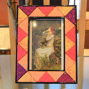WOOD PHOTO FRAME (ORANGE & PINK), Picture Frame, Edo Art Dolls