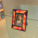 WOOD PHOTO FRAME (ORANGE & PINK), Picture Frame, Edo Art Dolls