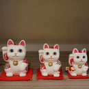 MANEKI NEKO FENG SHUI (WHITE) INNOCENT RELAX, Beckoning Lucky Cat, Edo Art Dolls