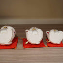 MANEKI NEKO FENG SHUI (WHITE) INNOCENT RELAX, Beckoning Lucky Cat, Edo Art Dolls