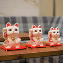 MANEKI NEKO FENG SHUI (WHITE) INNOCENT RELAX, Beckoning Lucky Cat, Edo Art Dolls