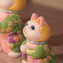MANEKI NEKO, WISH TO THE STAR (CREPE MULTICOLOR), Beckoning Lucky Cat, Edo Art Dolls