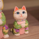 MANEKI NEKO, WISH TO THE STAR (CREPE MULTICOLOR), Beckoning Lucky Cat, Edo Art Dolls