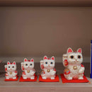 MANEKI NEKO FENG SHUI (WHITE) INNOCENT RELAX, Beckoning Lucky Cat, Edo Art Dolls