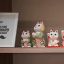 MANEKI NEKO, WISH TO THE STAR (CREPE MULTICOLOR), Beckoning Lucky Cat, Edo Art Dolls