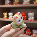 MANEKI NEKO, WISH TO THE STAR (CREPE MULTICOLOR), Beckoning Lucky Cat, Edo Art Dolls