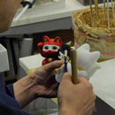 MANEKI NEKO, LEATHER ENAMEL, Beckoning Lucky Cat, Edo Art Dolls