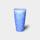FLOWER CRYSTAL (BLUE) BEER TUMBLER, Kyo Ware, Kiyomizu Ware