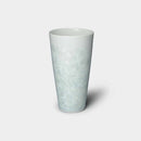 FLOWER CRYSTAL (WHITE) BEER TUMBLER, Kyoto Ware, Kiyomizu Ware