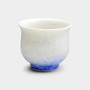 陶葊 花結晶 (白地青) 酒器 (3点セット)【京焼-清水焼】