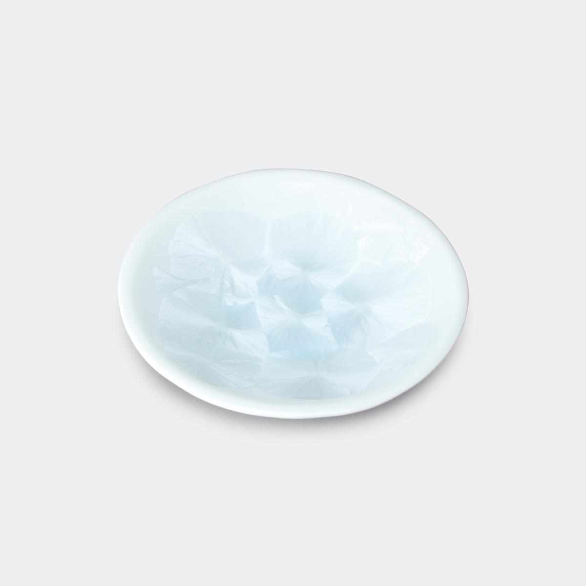 陶葊 花結晶 (白) 三寸皿【京焼-清水焼】 ｜ARTISAN