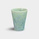 FLOWER CRYSTAL (GREEN) SMALL CUP, Kyo Ware, Kiyomizu Ware