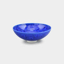 FLOWER CRYSTAL (LAPIS LAZULI) FLAT TEA BOWL, Kyo Ware, Kiyomizu Ware