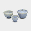 FLOWER CRYSTAL (GINFUJI) SMALL TEA SET (7 PIECE SET), Japanese Tea Cup, Kyo Ware, Kiyomizu Ware