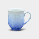 陶葊 花結晶 (白地青赤) マグカップ (2点セット)【京焼-清水焼】