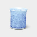 FLOWER CRYSTAL (BLUE) TUMBLER, Kyo Ware, Kiyomizu Ware