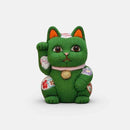 MANEKI NEKO, FENG SHUI (GREEN) REST FATIGUE RECOVERY, Beckoning Lucky Cat, Edo Art Dolls