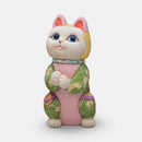 MANEKI NEKO, WISH TO THE STAR (CREPE MULTICOLOR), Beckoning Lucky Cat, Edo Art Dolls