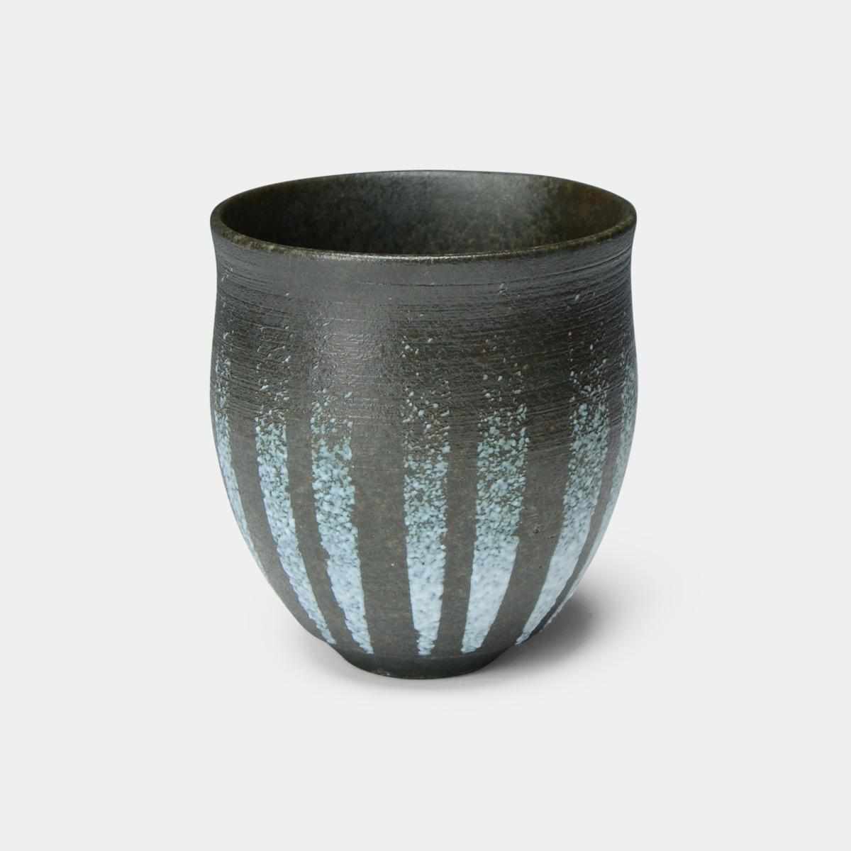 HIBIKI GLAZED YUNOMI, Japanese Tea Cup, Kyoto Ware, Kiyomizu WareS