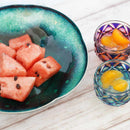 菓子器 水(緑) | 無線銀貼七宝【お皿】