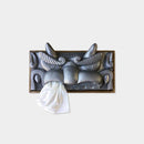 TISSUE CASE (ONIGAWARA WITH A GLARING FACE), Tissue Box Cover, Sanshu Onigawara Crafts