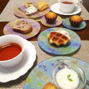 PLATE (SAKURA) PINK & BLUE 6 PIECE SET, Nishijin Textile