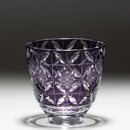 GUINOMI KIKU SHIPPO (PURPLE), Sake Glass, rinzen Kiriko