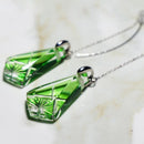 AMERICAN PIERCED EARRINGS -seika- (GREEN) 2 PIECES, rinzen Kiriko