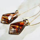 AMERICAN PIERCED EARRINGS -seika- (AMBER) 2 PIECES, rinzen Kiriko