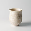 FLOWER CRYSTAL (GREEN TEA) YUNOMI (2 PIECE SET), Japanese Tea Cup, Kyo Ware, Kiyomizu Ware