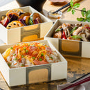 ANTIQUE FOIL Three Tiers (WHITE) JUBAKO BENTO BOX | Kanazawa Gold Leaf | HAKUICHI