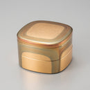 ANTIQUE FOIL KUTSUWA Two Tiers JUBAKO BENTO BOX | Kanazawa Gold Leaf | HAKUICHI