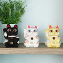 MANEKI NEKO FENG SHUI DX YELLOW (M), Beckoning Lucky Cat, Edo Art Dolls