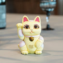 MANEKI NEKO FENG SHUI DX YELLOW (M), Beckoning Lucky Cat, Edo Art Dolls