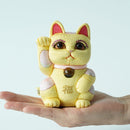 MANEKI NEKO FENG SHUI DX YELLOW (M), Beckoning Lucky Cat, Edo Art Dolls