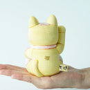 MANEKI NEKO FENG SHUI DX YELLOW (M), Beckoning Lucky Cat, Edo Art Dolls