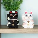 MANEKI NEKO FENG SHUI DX WHITE (M), Beckoning Lucky Cat, Edo Art Dolls