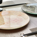 PLATE (HANA CLOISONNE) BEIGE & BLACK 2 PIECE SET, Large Plate, Platter, Nishijin Textile